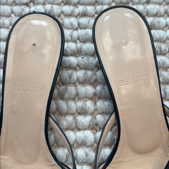 Bally Black Leather Cross-Strap Mules - Picture 2 of 8